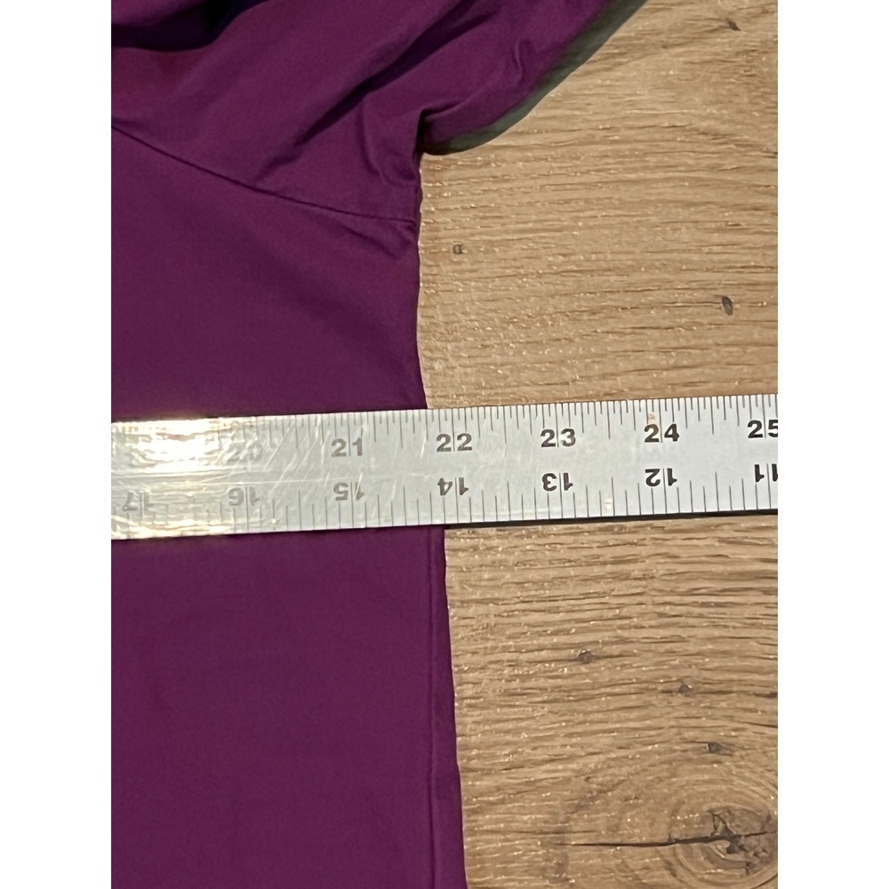 PINCH Puff Sleeve Blouse Womens Medium Purple Ruffle V-Neck Cotton Poplin Top - Picture 6 of 8